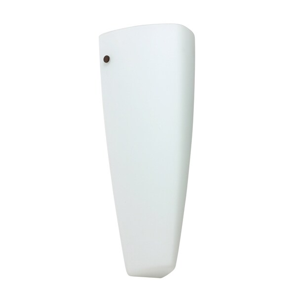 Besa Lighting Lina Wall Sconce, Opal Matte, Bronze Cap Finish, 1x8W LED 708307-LED-BR - main